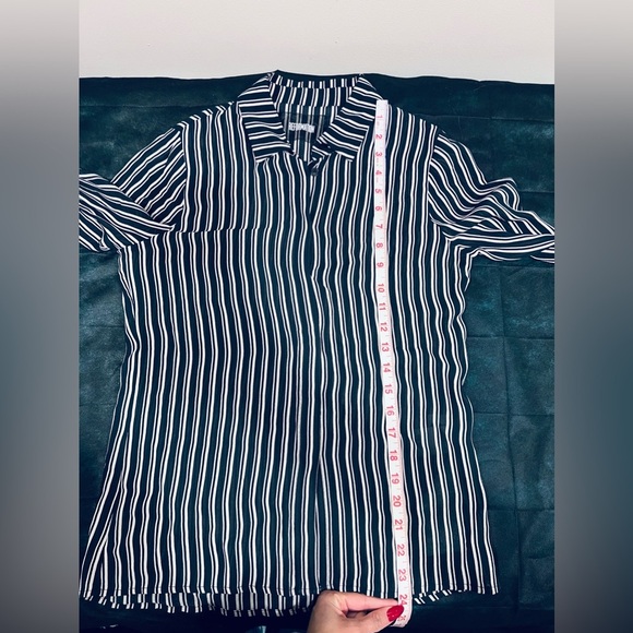 š„Reformation Black and Tan Striped Women's Topš„ Women - Picture 3 of 6